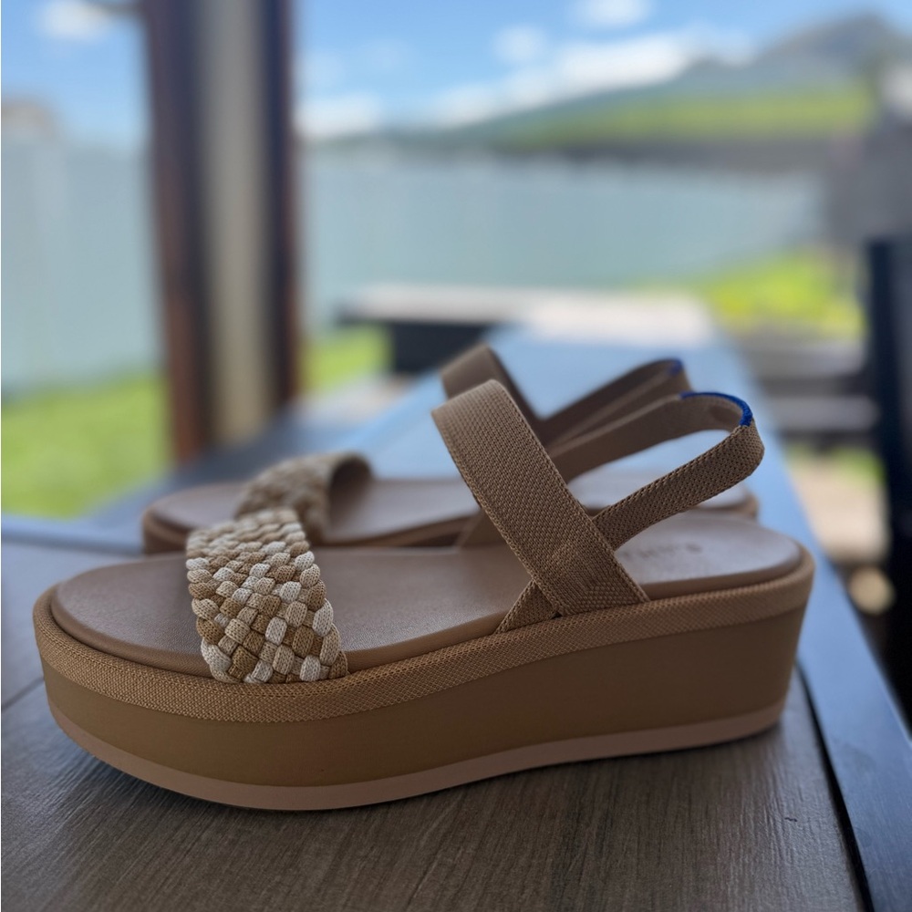 Rothy’s Lightweight Wedge Sandal in Beachsand - Picture 3 of 5